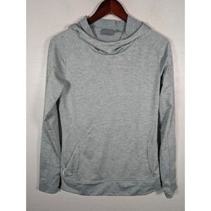 Athleta Sweatshirt‎ Women's Size Small Gray Hooded Pullover Zip Pocket Thumbhole